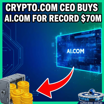 Crypto.com CEO pays record $70M for AI.com domain