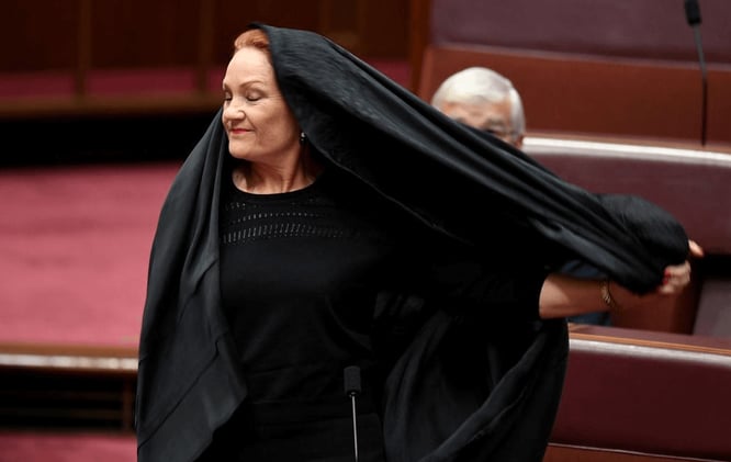 Aussie Senator Sparks Outrage by Wearing Burqa to Protest Ban Rejection