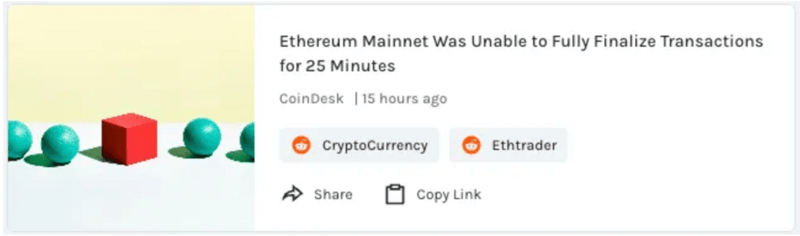 Ethereum Network unable to fully finalize transactions for 25 minutes