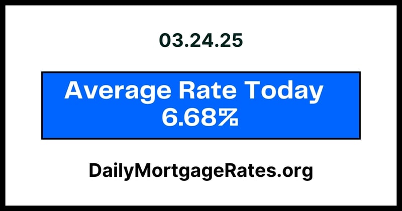 Daily Mortgage Rates For Monday, March 24th, 2025