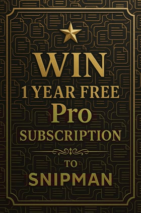 Win 1 year free Pro subscription to Snipman 🤑