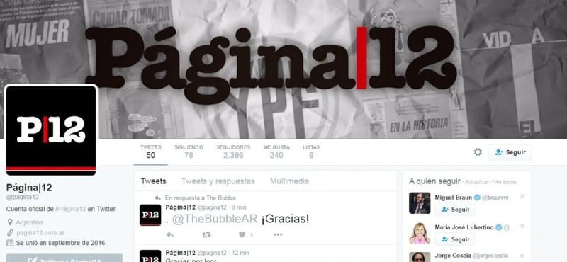 Medios online: Página/12 llegó a Twitter y Télam rediseñó su sitio web