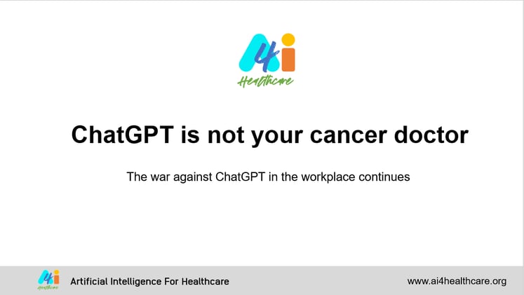 ChatGPT is not your cancer doctor