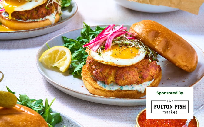 Crab Cake Brunchwiches with Honey Mustard Remoulade