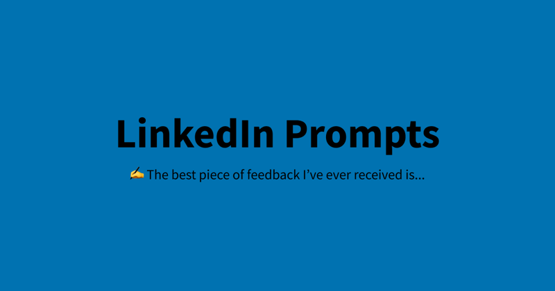 ✍️ The best piece of feedback