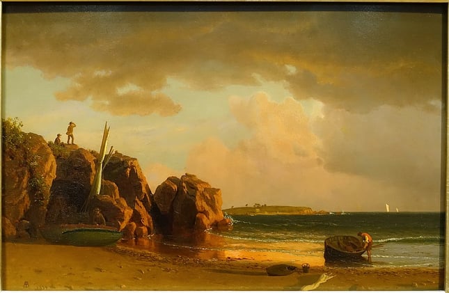 "View Near Newport" - Albert Bierstadt