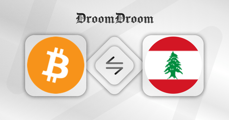 Calculate BTC to LBP Live Price with DroomDroom Converter