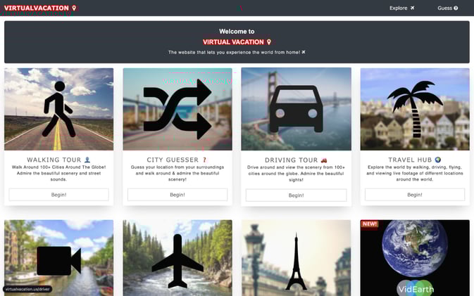 🧳 Virtual Vacations 