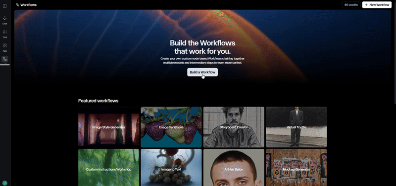 From prompt to pipeline with nodes. Try Runway Workflows or Figma Weave