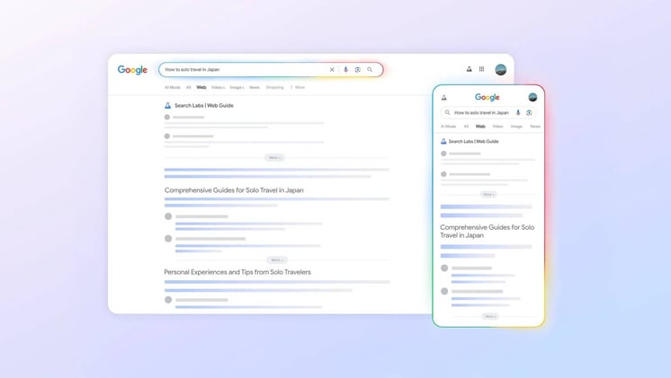 Google AI now organizes your search