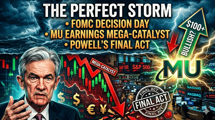 🚨THE PERFECT STORM: FOMC DECISION DAY + MU EARNINGS MEGA-CATALYST + POWELL'S FINAL ACT — HERE'S WHERE THE MONEY IS MOVING WEDNESDAY🚨