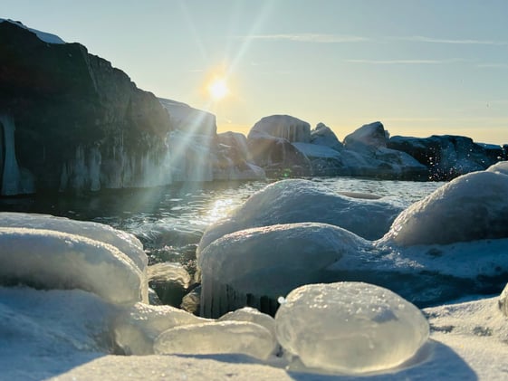 Marching forward in frigid weather