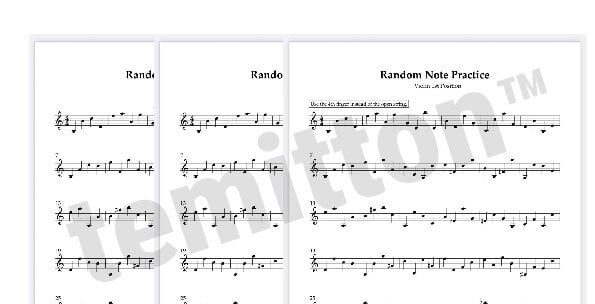 Random Note Practice (1st Position) & Free Sheet Music