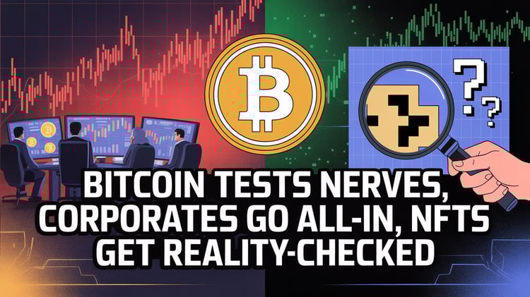 Bitcoin Tests Nerves, Corporates Go All-In, NFTs Get Reality-Checked