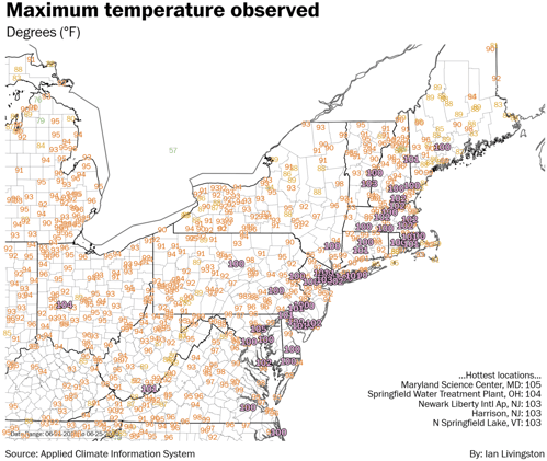 Another day of brutal heat in the Mid-Atlantic