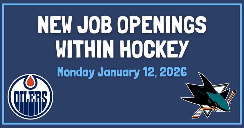 59 New Hockey Jobs - Monday January 12th 🏒