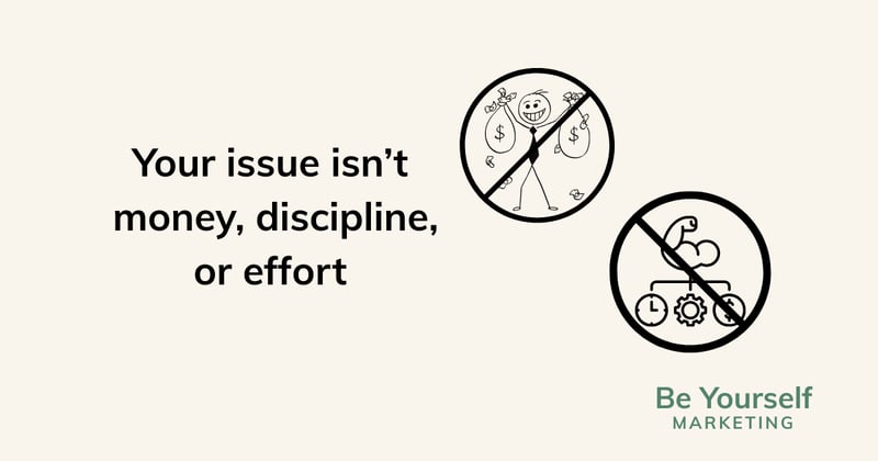 Your issue isn’t money, discipline, or effort ... [🐝U] 