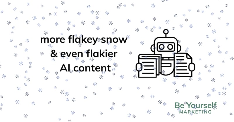 more flakey snow & even flakier AI content ... [🐝U] 
