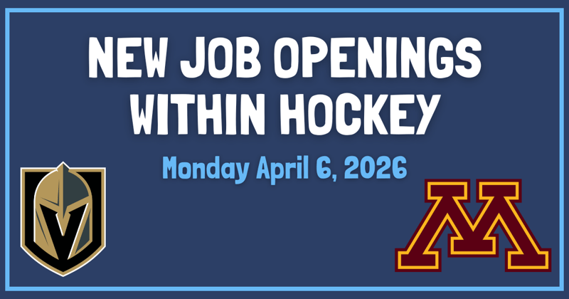 56 Hockey Job Openings - Monday April 6th 🏒