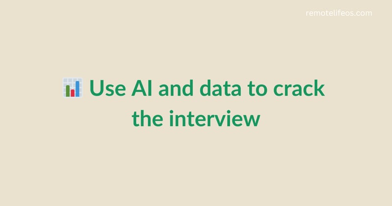 📊 Use AI and data to crack the interview