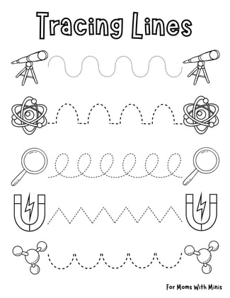 Science Theme Tracing Lines