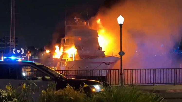 The Daily Brief: Marina del Rey Yacht Sinks After Fiery Disaster, Hollywood Boulevard's Tent-Free Transformation, and more.