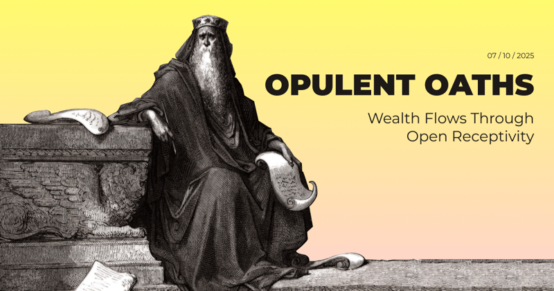 Opulent Oaths - Wealth Flows Through Open Receptivity
