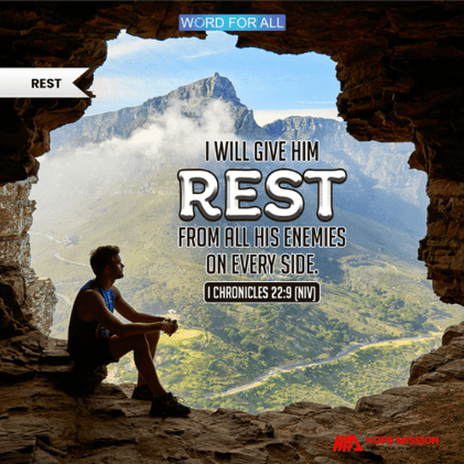 GOD WILL GIVE YOU REST FROM ALL YOUR ENEMIES ON EVERY SIDE
