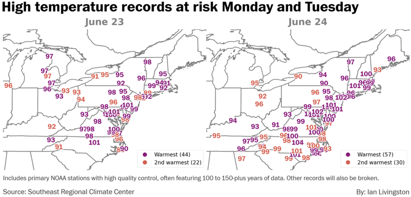 Extreme heat invades eastern U.S.