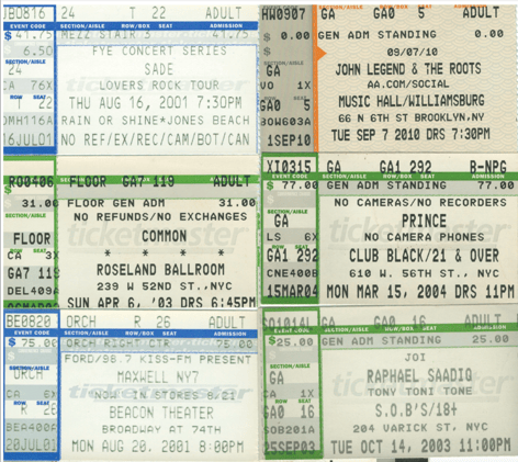 Stubs: March-June'25 Concerts + More