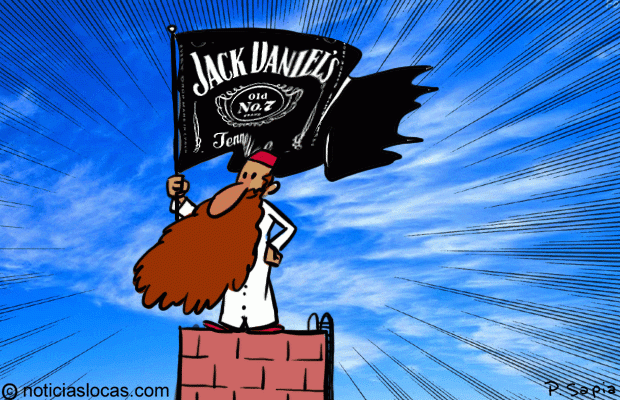 Confunden bandera de whisky con propaganda de Isis