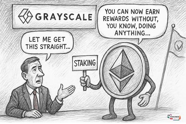 Grayscale Becomes First to Add Staking to Spot Ether ETFs