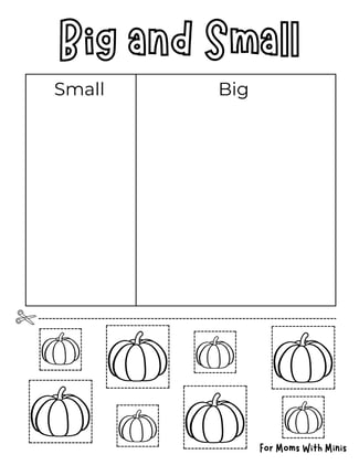 Big and Small Pumpkins Worksheet