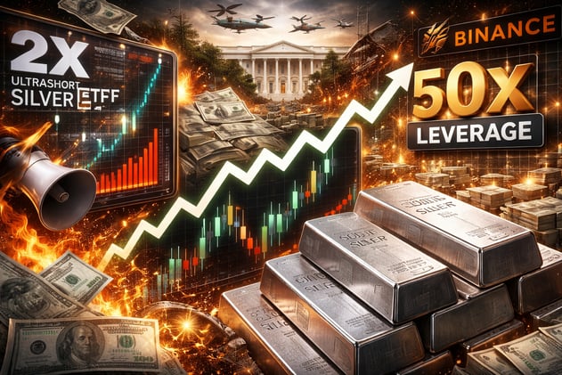 Silver Longs Have Not Arrived Yet While 2X Leveraged Short Silver Fund Volumes Explode, Silver Closes Up 3.97% On The Day Bloomberg Commodity Rebalancings Began, Fannie and Freddie To Buy $200 Billion In Mortgages While Military Budget Rises $500 Billion, Binance Launches Silver Futures' With 50X Leverage