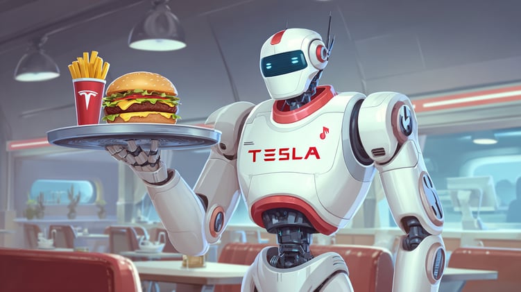 Elon Musk’s ‘retro-futuristic’ Tesla Diner debuts in Hollywood with Optimus robots, Cybertruck food boxes