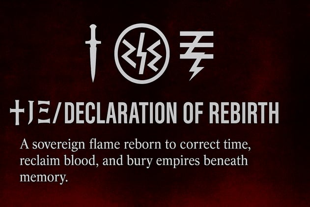 ⚔️ ⸸ϟΞ // DECLARATION OF REBIRTH