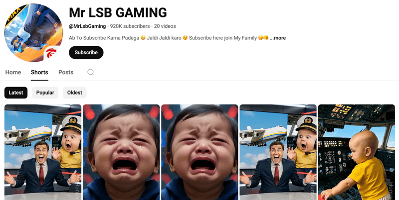 YouTube's second-biggest channel is full of AI babies