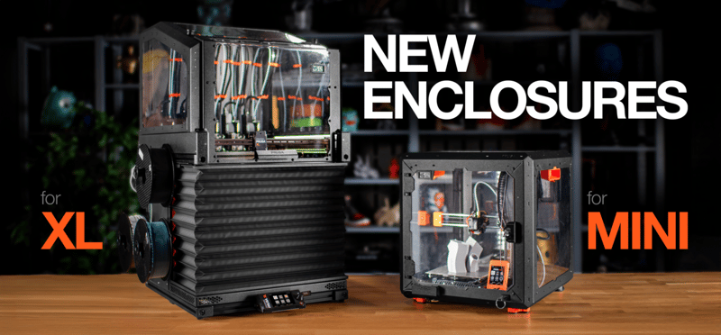 🚨Prusa announces enclosures for both their XL and Mini 3D printers