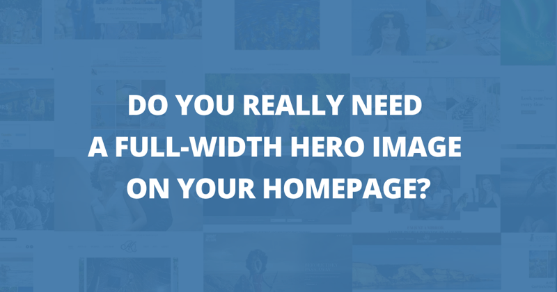 📸 Do you really need a full-width hero image on your homepage?