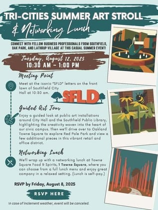 Tri-City Summer Arts Strolling & Networking Lunch