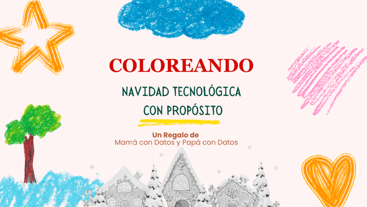 Libro para Colorear de Navidad Digital para Padres e Hijos