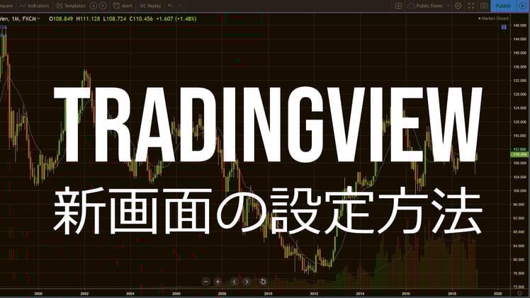 TradingView新画面の設定方法(動画あり-2019年2月17日)