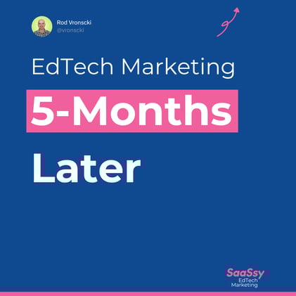 I've been quiet, but EdTech Marketing hasn't