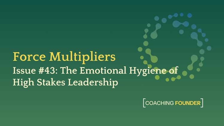 The Emotional Hygiene of High Stakes Leadership