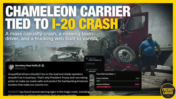 🎣 Chameleon Carrier Tied To Crash