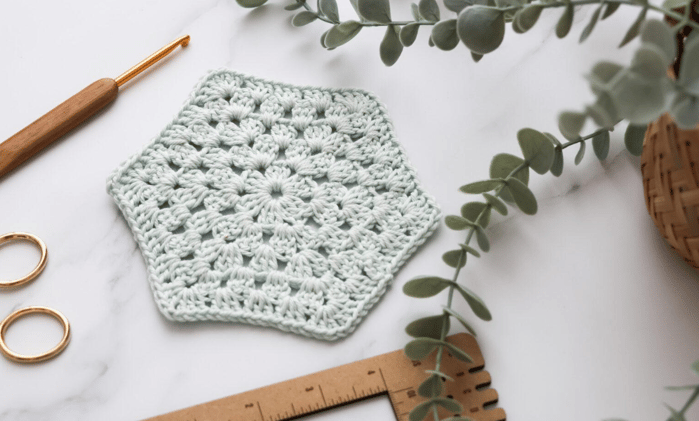 Granny Hexagons, Gingham Hearts & a 10-Minute Small Fall Project