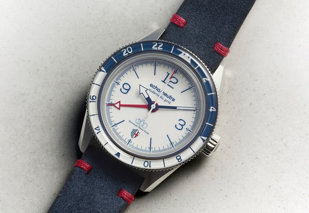 The echo/neutra GMT Tennis Club Is A Looker; Squale's Submarine Watch; Micromilspec Is Not Celebrating Six Years; Bremont's Flagship; The Kudoke 3 In Sky Blue; Arnold & Son's Turquoise Luna Magna