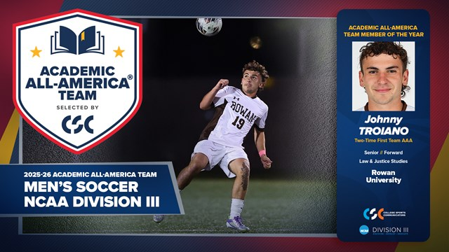 Troiano Headlines Men’s Soccer Academic All-Americans