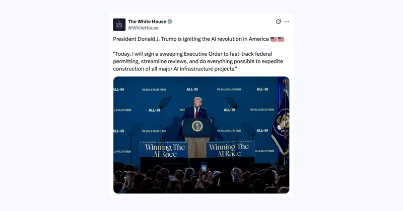 Trump signs orders to boost AI with looser rules, more energy for data centers