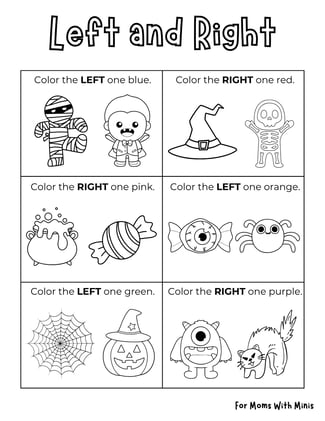 Halloween Left and Right Worksheet